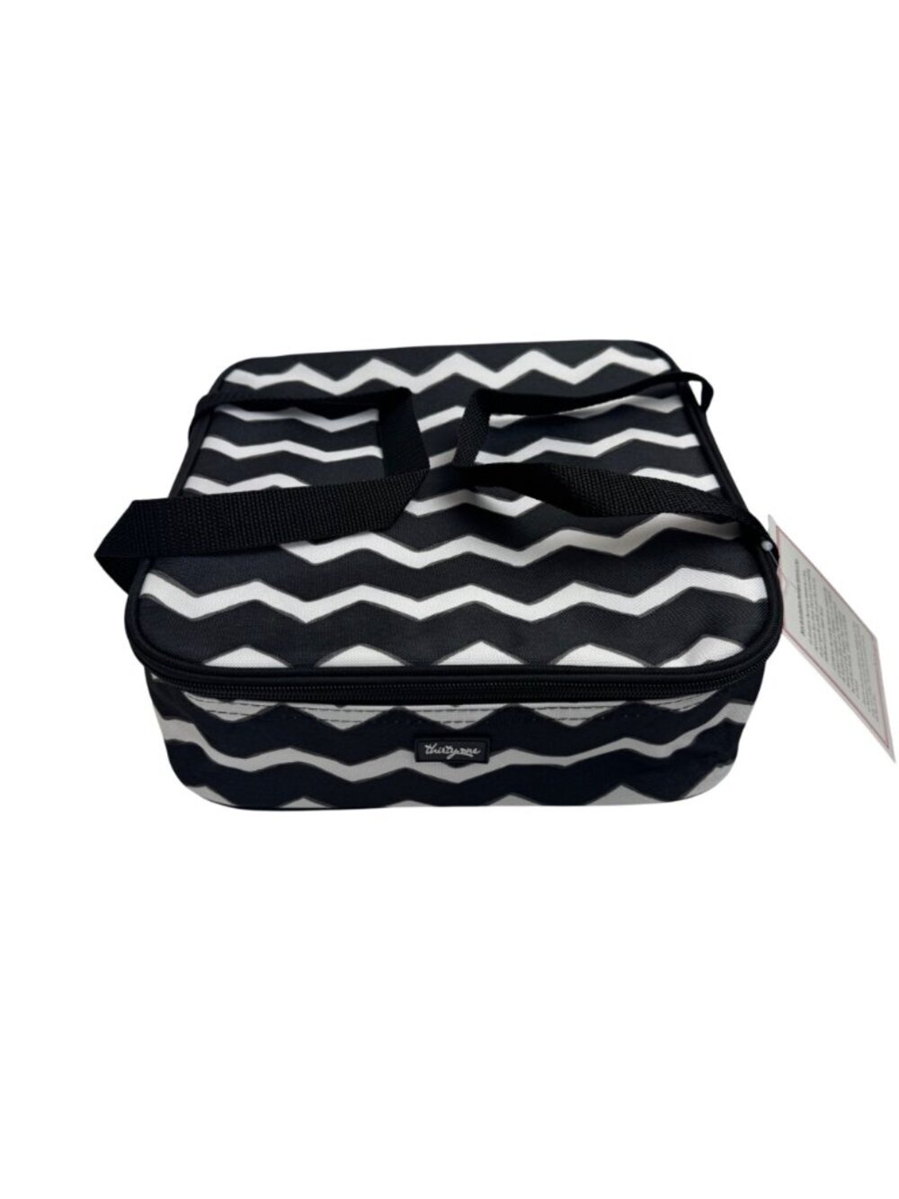 Thirty One NEW Black Chevron Perfect Potluck Set Square Party Thermals 11inx11in